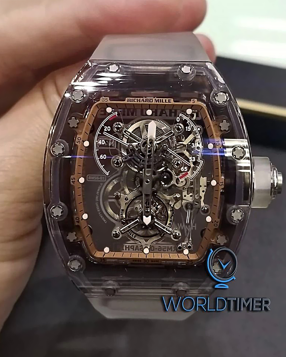 Richard Mille RM 56-01 Brown Sapphire Tourbillon 理查德米勒水晶 RM 56-01 啡色陀飞轮 | WORLDTIMER