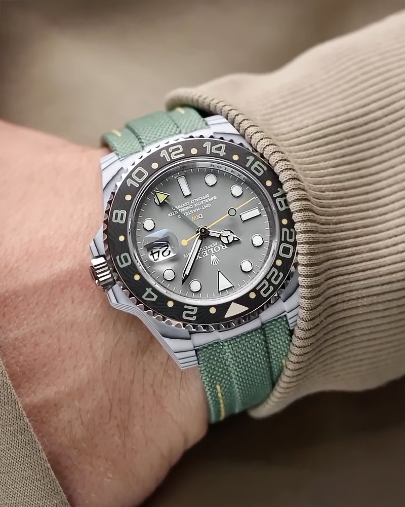 CarboQuartz DiW Rolex GMT Master VERDANT GRAY 劳力士格林尼治 | WORLDTIMER