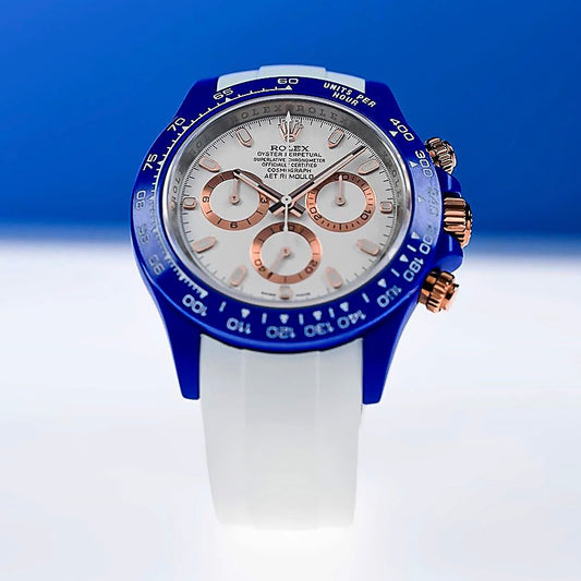 AET REMOULD Ceramic Rolex Daytona "BLUE & WHITE CLASSIC" | WORLDTIMER