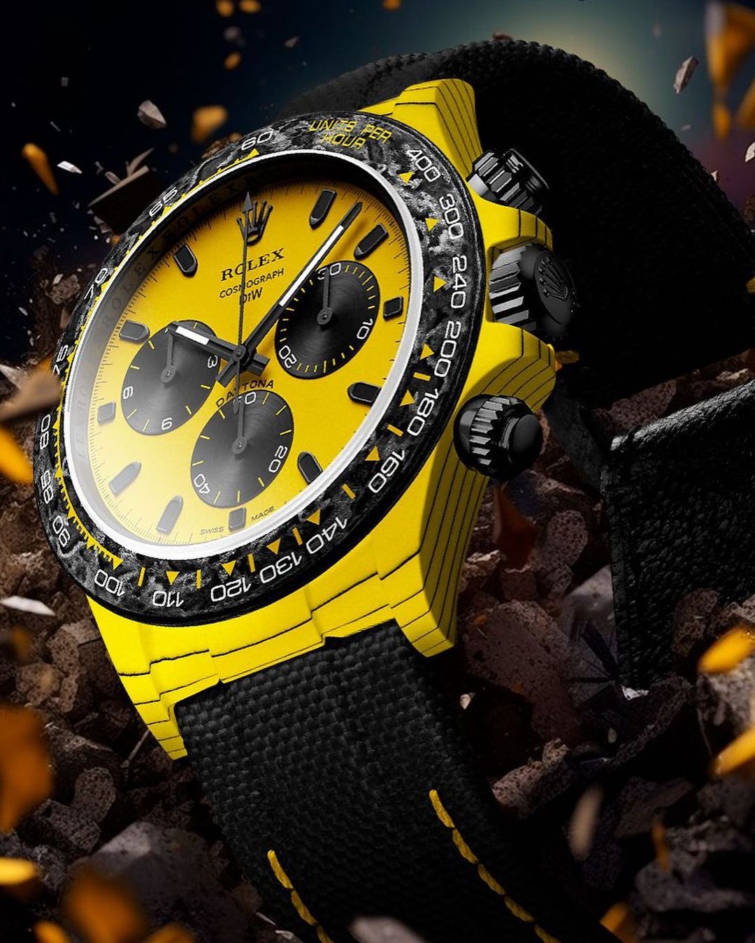 Rolex DiW Daytona BumbleBee CarboQuartz 大黄蜂劳力士 DiW迪通拿 | WORLDTIMER