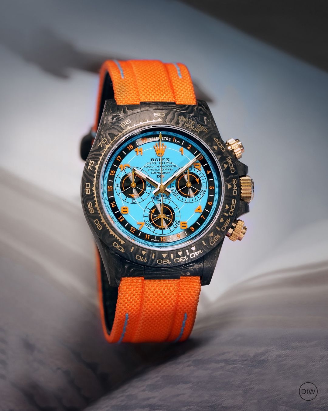 Carbon Rolex DiW Daytona AVIA AZURE BLUE 碳纖勞力士 地通拿 | WORLDTIMER
