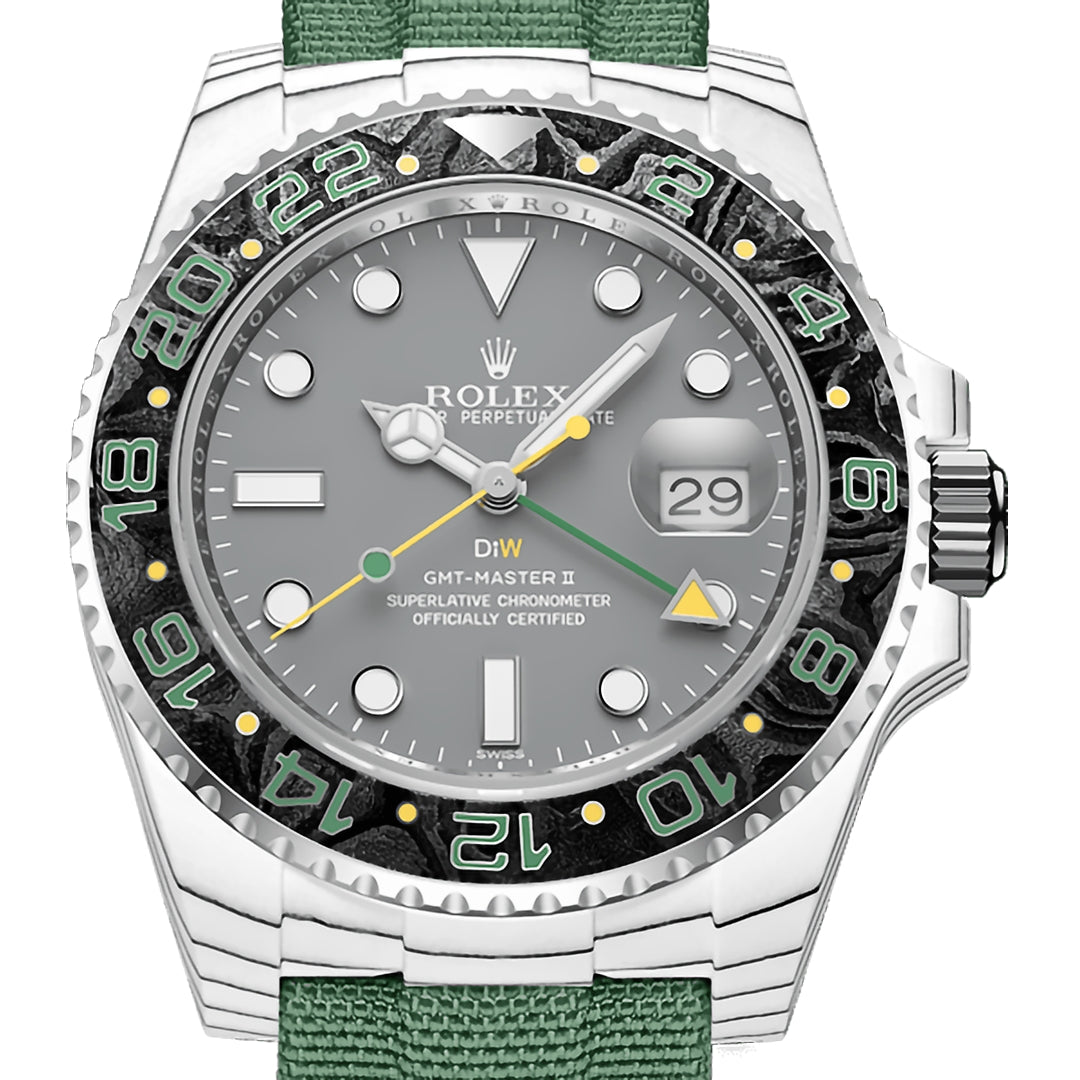 CarboQuartz Rolex DiW GMT Master II "VERDANT GRAY" 勞力士格林尼治型II | WORLDTIMER
