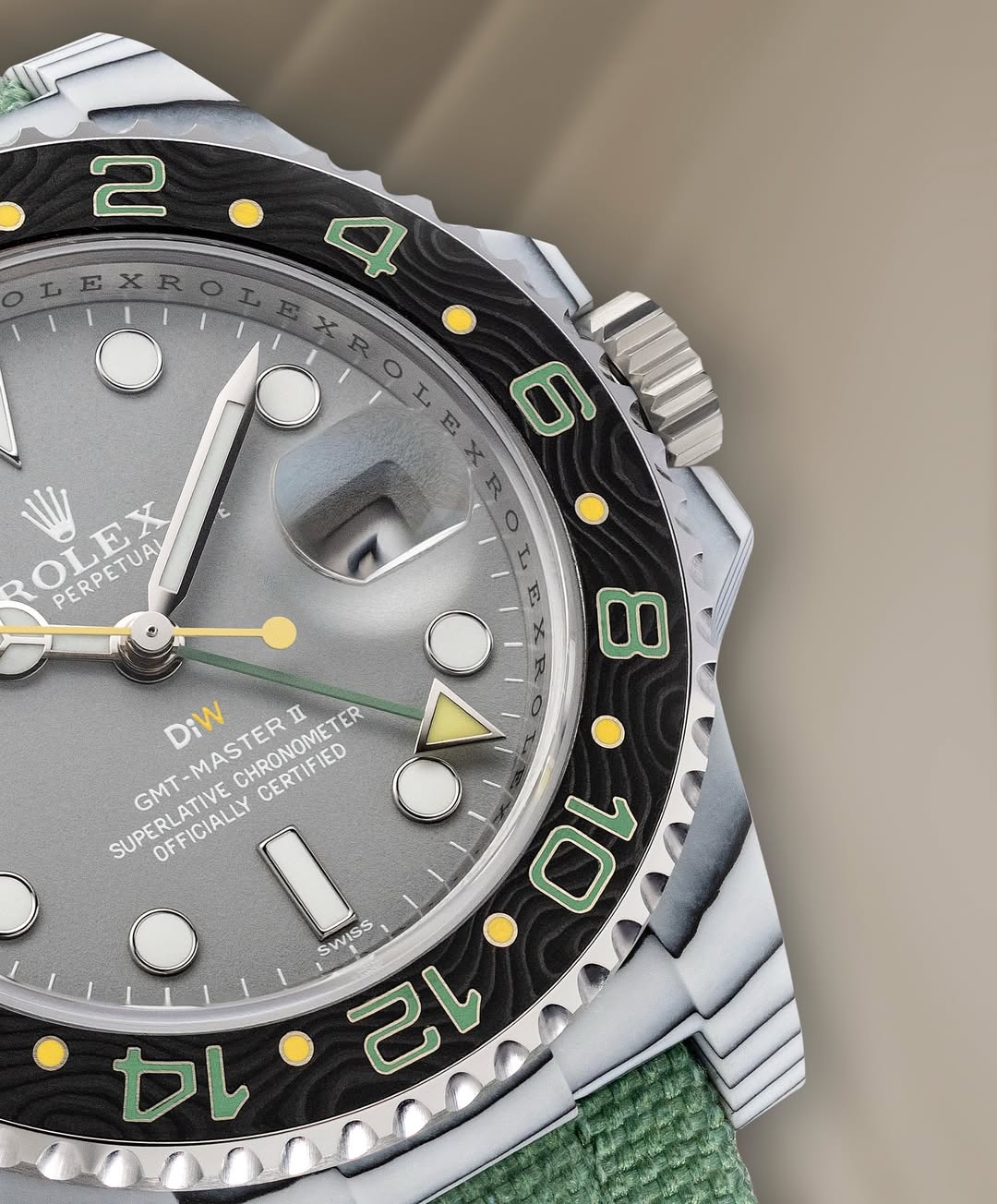 CarboQuartz DiW Rolex GMT Master VERDANT GRAY 劳力士格林尼治 | WORLDTIMER