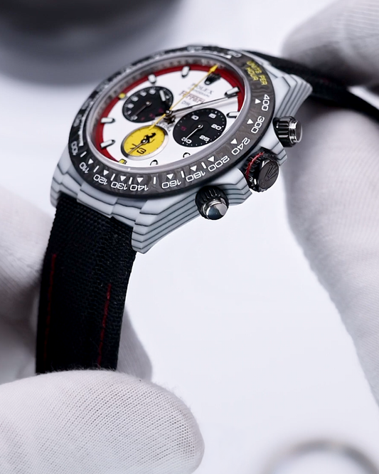 Ferrari Edition RT Rolex DiW Daytona CarboQuartz UNIQUE WATCH 独一无二 劳力士DiW 石英纤维迪通拿 | WORLDTIMER