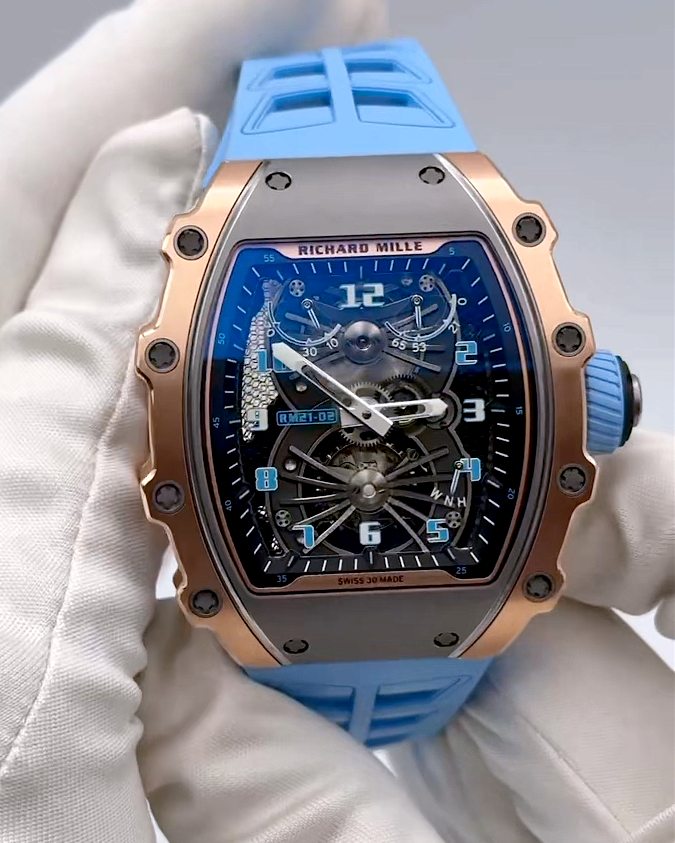 Richard Mille RM 21-02 Rose Gold Tourbillon Aerodyne 理查米尔 RM 21-02 玫瑰金 Aerodyne 镂空陀飞轮腕表 | WORLDTIMER