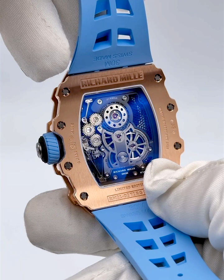 Richard Mille RM 21-02 Rose Gold Tourbillon Aerodyne 理查德米勒 RM 21-02 玫瑰金 Aerodyne 镂空陀飞轮腕表 | WORLDTIMER