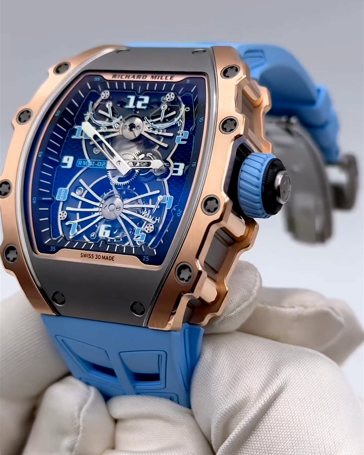 Richard Mille RM 21-02 Rose Gold Aerodyne Tourbillon 理查米尔 RM 21-02 玫瑰金 Aerodyne 镂空陀飞轮腕表 | WORLDTIMER