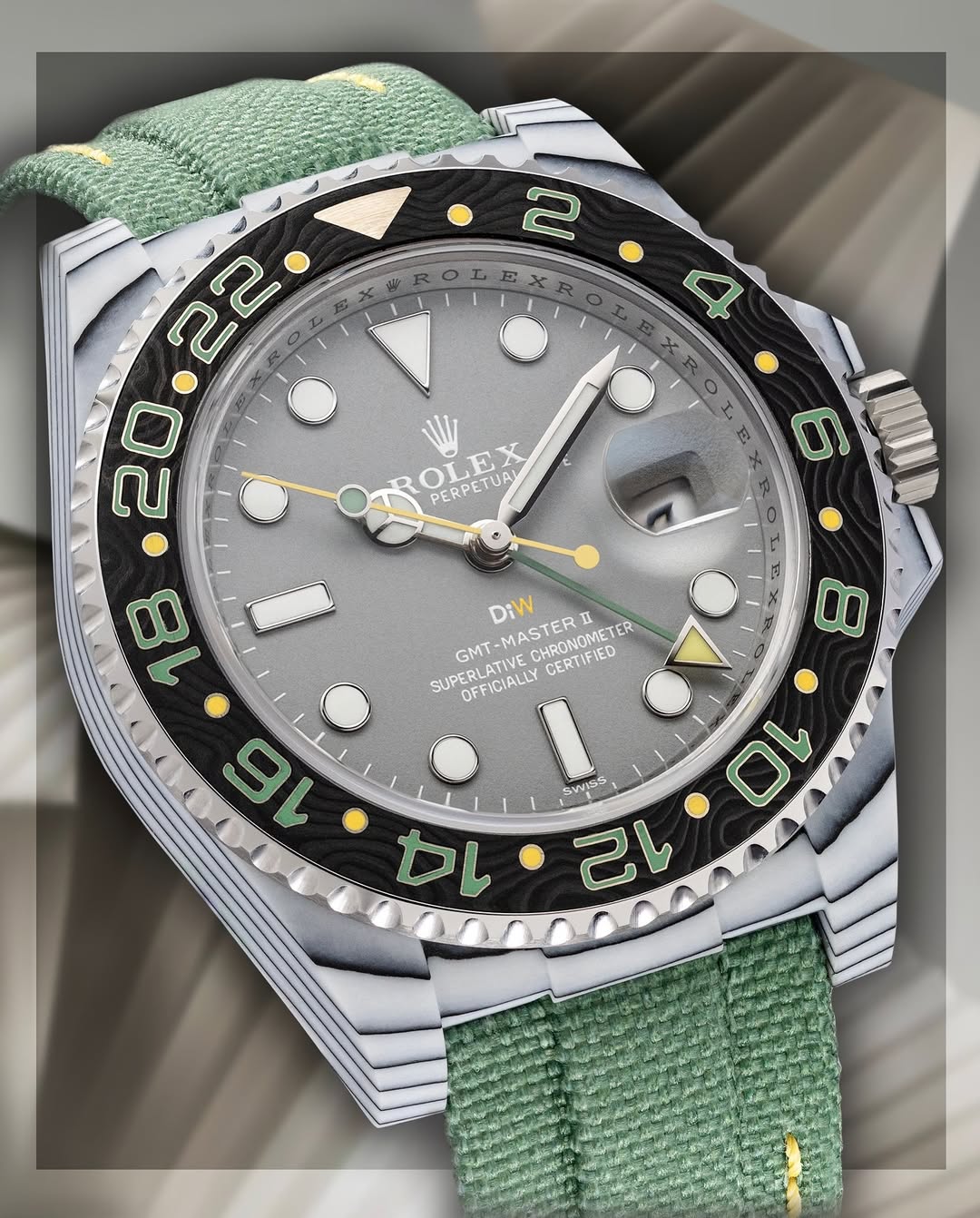 CarboQuartz DiW Rolex GMT Master "VERDANT GRAY" (Retail: €44 990)