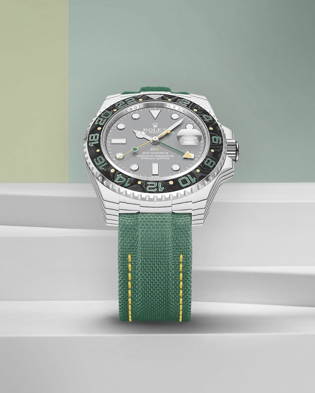 CarboQuartz DiW Rolex GMT Master VERDANT GRAY 勞力士 格林尼治型 | WORLDTIMER