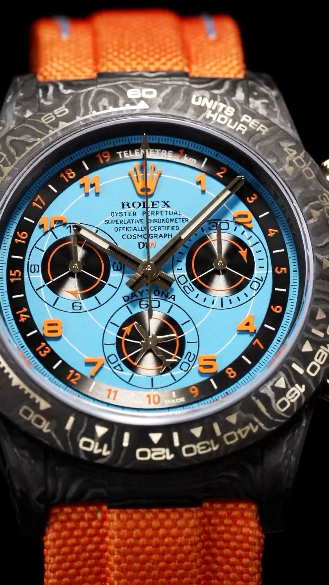 Carbon Rolex Daytona DiW AVIA AZURE BLUE DiW勞力士 碳纖地通拿 | WORLDTIMER