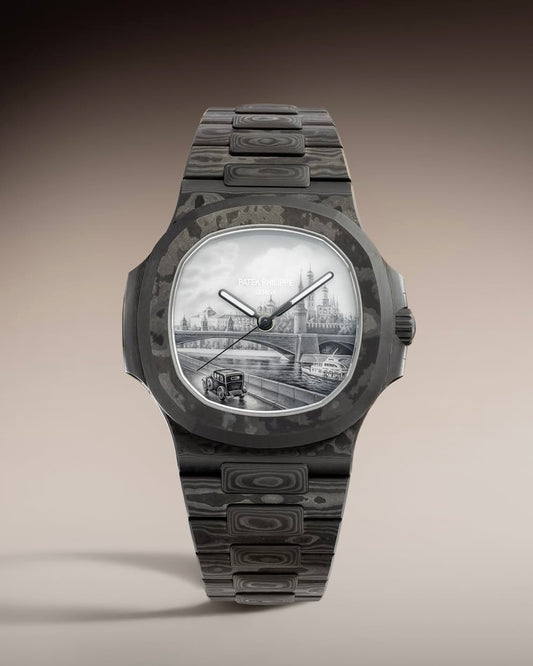 DiW Patek Philippe Enamel Dial Nautilus DiW 珐琅表盘百达翡丽鹦鹉螺 独一无二腕表 | WORLDTIMER