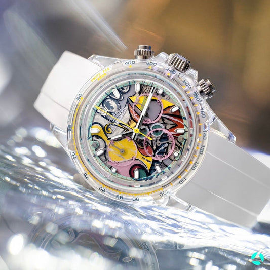 AET REMOULD x PICASSO Rolex Daytona GREAT STILL LIFE ON PEDESTAL 畢加索 勞力士 地通拿 透明手錶 | WORLDTIMER