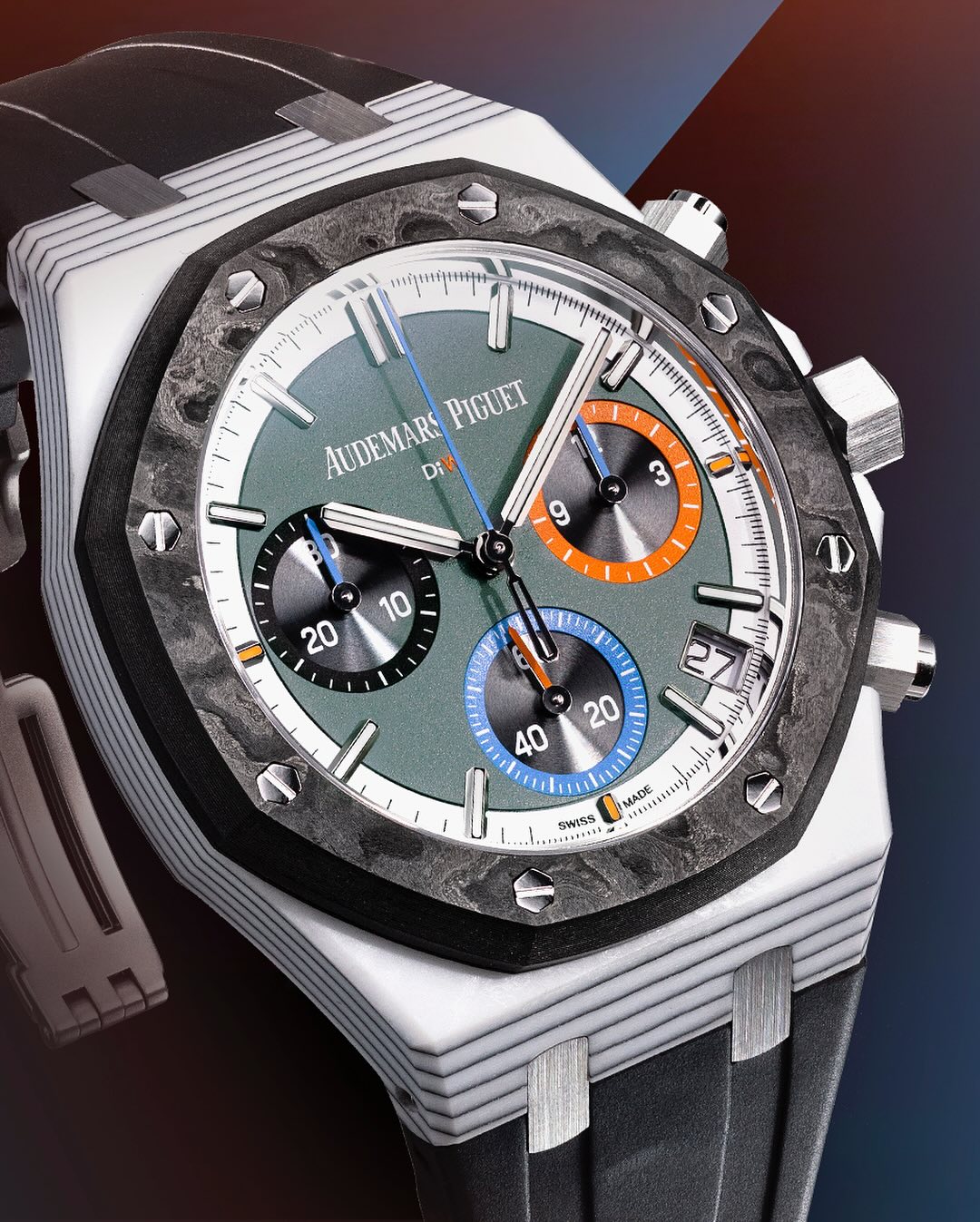 DiW Quartz Fiber AP Royal Oak Chronograph 26240 RO RACER 碳纖愛彼 皇家橡樹計時腕錶 | WORLDTIMER