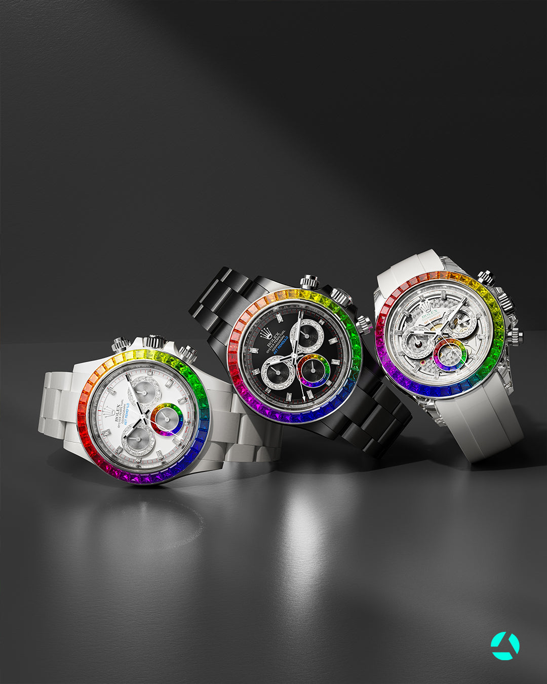 Rolex Daytona Rainbow AET REMOULD POLARIS SWIRL SAPPHIRE 劳力士彩虹圈 彩虹迪通拿 | WORLDTIMER