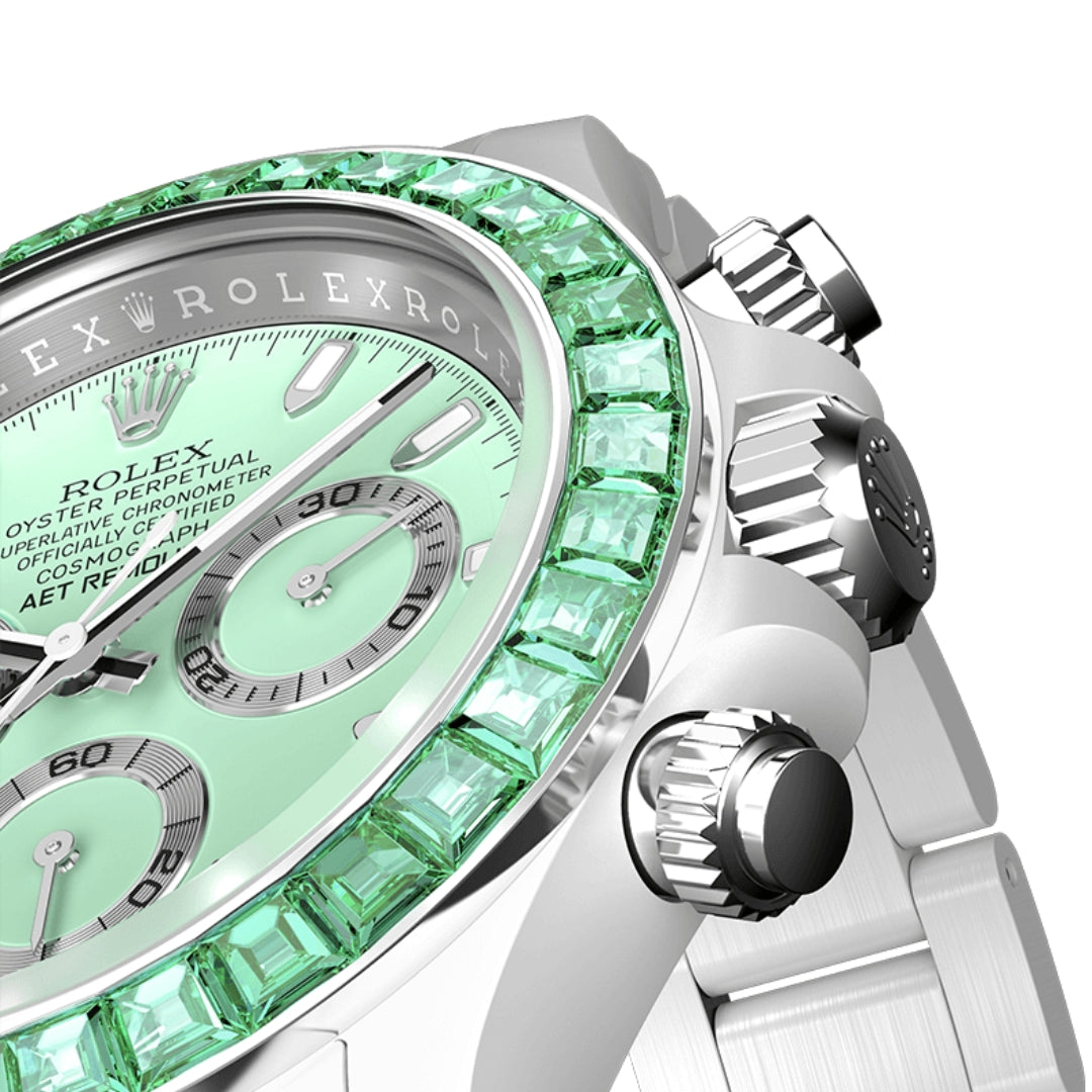 Rolex Daytona AET Remould GREEN GEMSTONE CERAMIC 勞力士 地通拿 鑽石錶圈 | WORLDTIMER