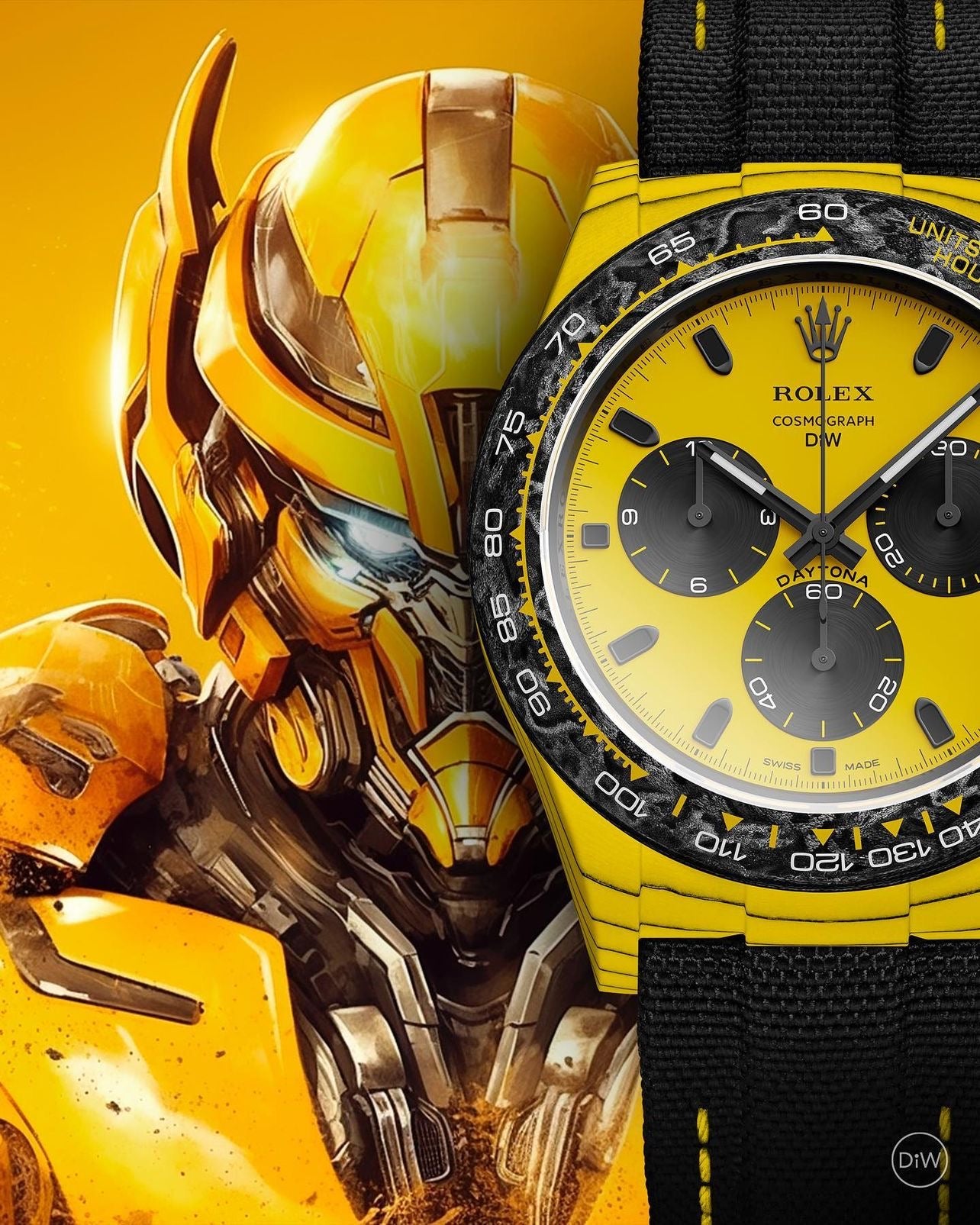 Rolex DiW Daytona BumbleBee CarboQuartz 大黄蜂劳力士 DiW迪通拿 | WORLDTIMER