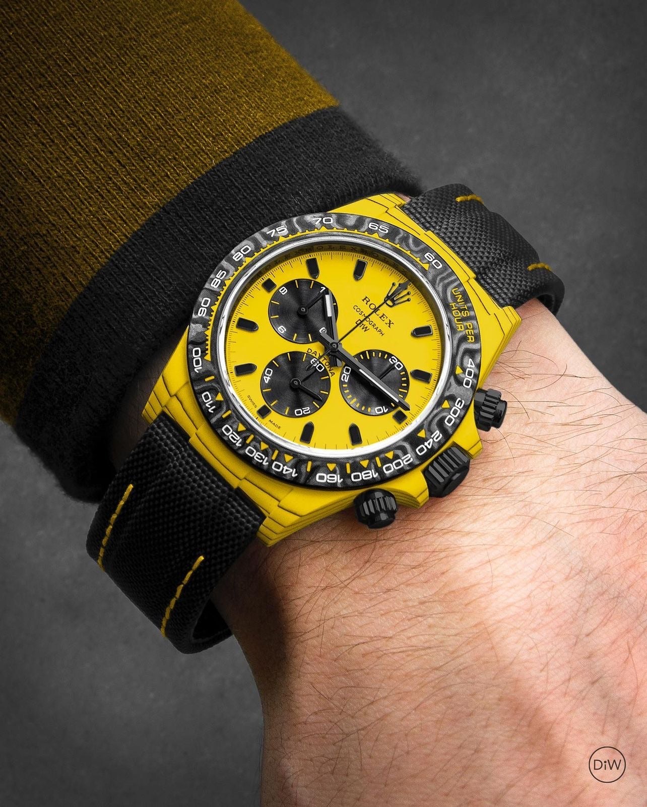 DiW Rolex Daytona BumbleBee CarboQuartz 大黄蜂 DiW劳力士 迪通拿 | WORLDTIMER