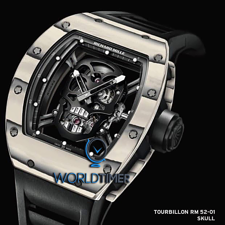 Richard Mille RM 52-01 White TPT Skull Tourbillon 理查德米勒rm5201 骷髅头 | WORLDTIMER