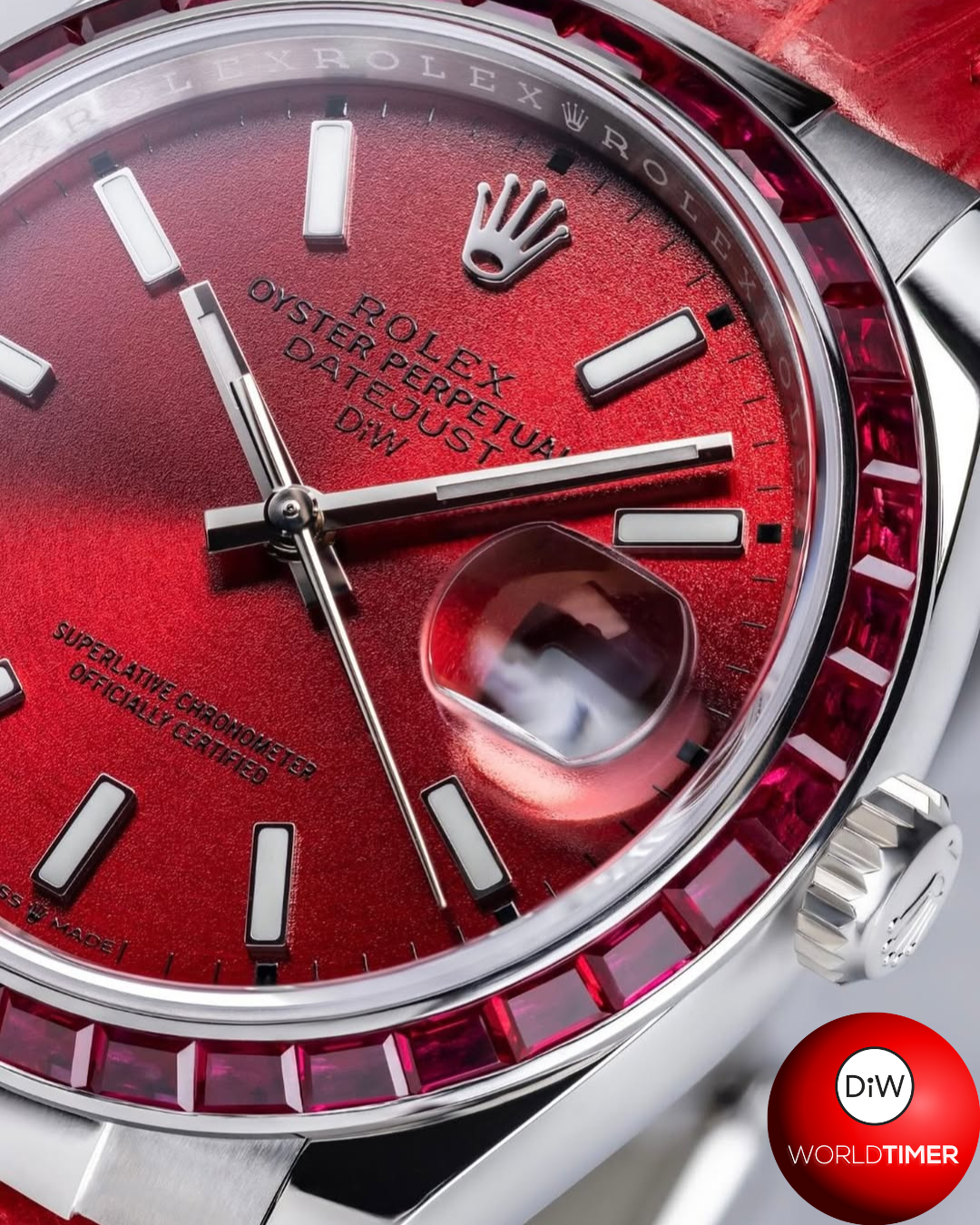 ALL RED DiW Ruby Rolex Datejust 36mm 独一无二全红色 劳力士DiW 红宝石 日志型 36毫米 | WORLDTIMER