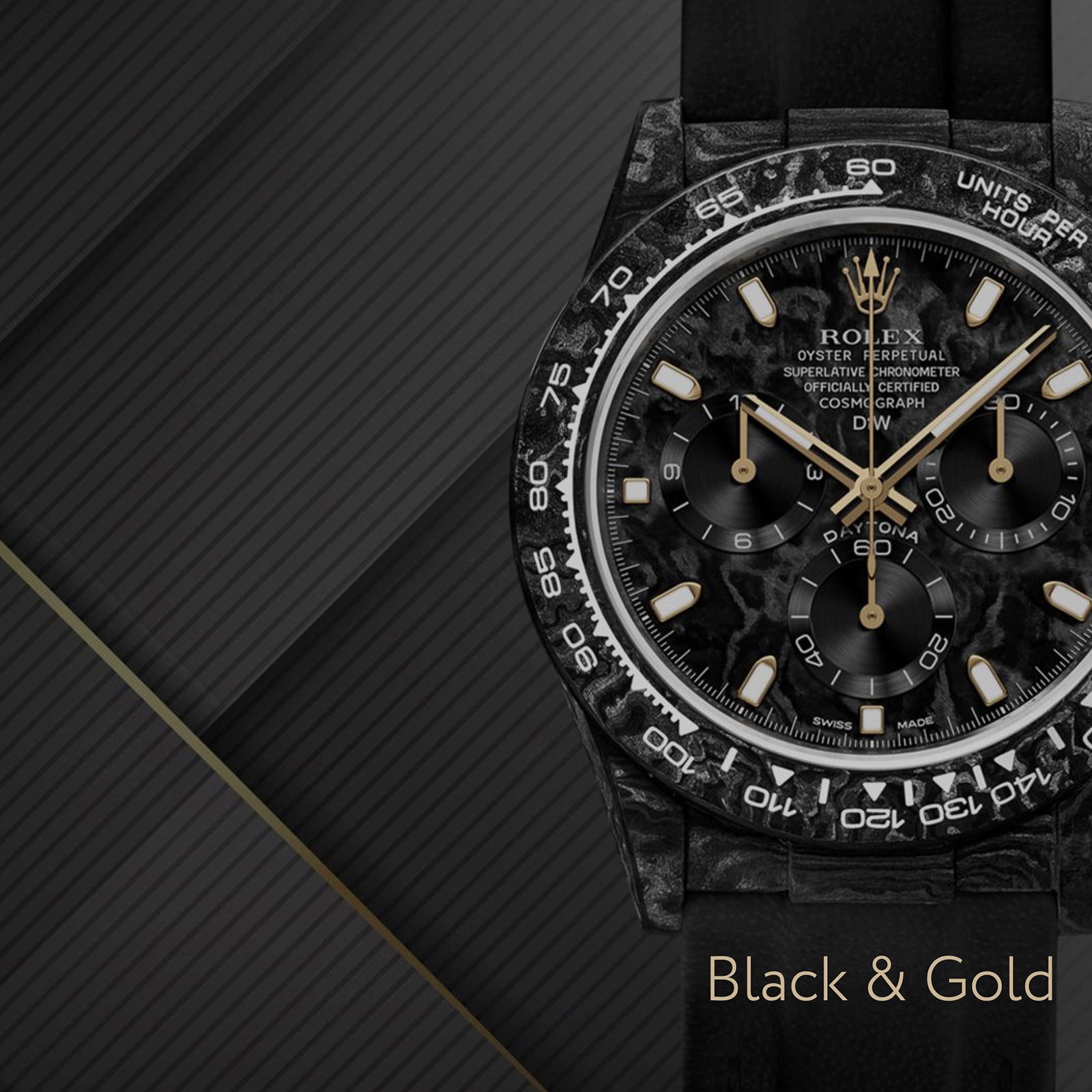 NTPT Carbon Rolex DiW Daytona BLACK & GOLD 碳纖 勞力士地通拿 | WORLDTIMER