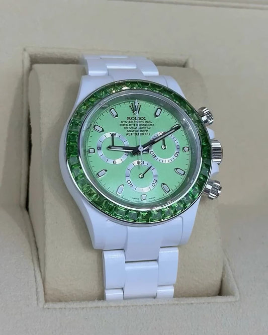 Rolex Daytona AET Remould GREEN GEMSTONE CERAMIC 钻石表圈劳力士 迪通拿 | WORLDTIMER