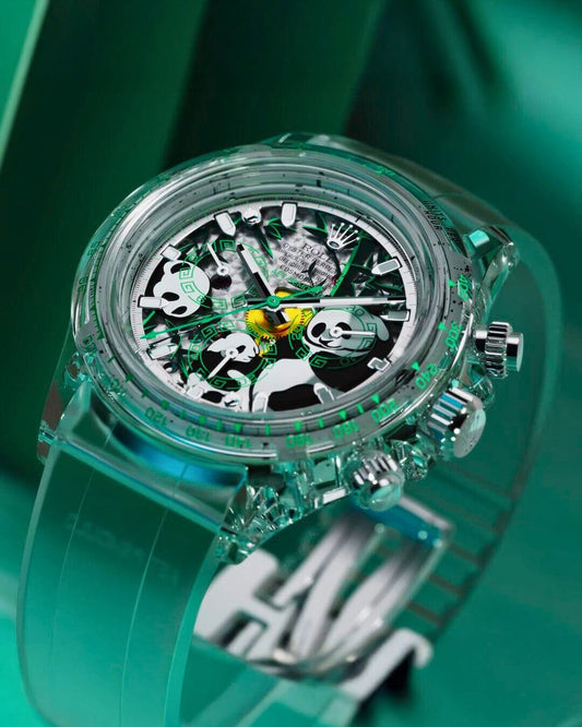 AET REMOULD Rolex Daytona Sapphire PANDA DIAL "CHINA EDITION" 中国熊猫劳力士 水晶壳迪通拿 | WORLDTIMER