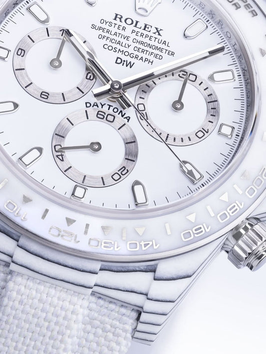 UNIQUE All White Rolex DiW Daytona YUKI DiW 雪姬 劳力士熊猫迪 | WORLDTIMER