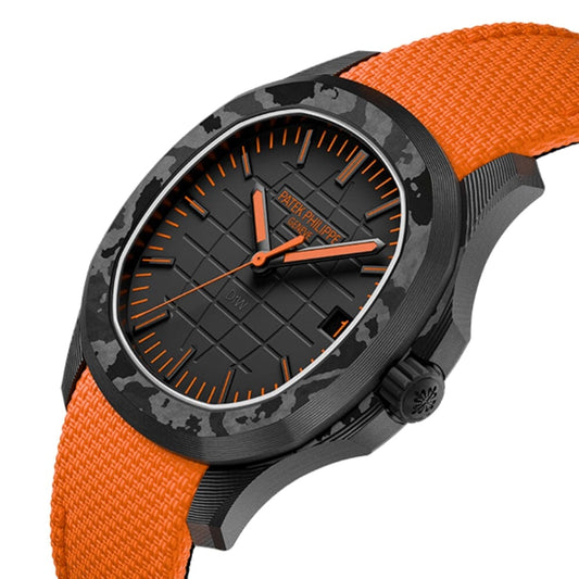 NTPT Carbon DiW Patek Philippe Aquanaut 5167【ORANGE】全球最轻百达翡丽5167 碳纤维手雷 DiW ORANGE | WORLDTIMER