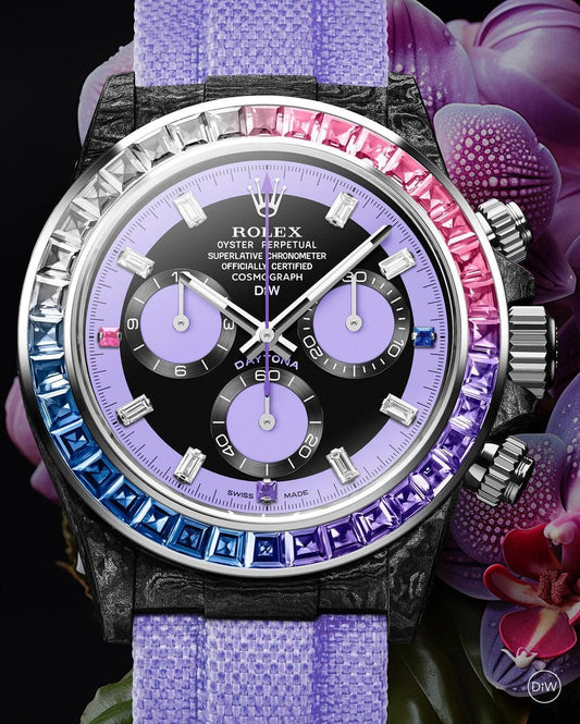 DiW Rolex Daytona RAINBOW VIOLET 劳力士DiW 碳纤维迪通拿彩虹迪 | WORLDTIMER