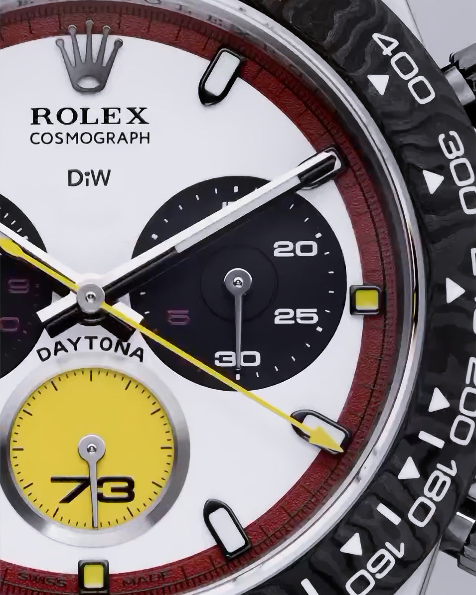 Ferrari Edition RT DiW Rolex Daytona CarboQuartz UNIQUE WATCH 独一无二 劳力士石英纤维 DiW迪通拿 | WORLDTIMER