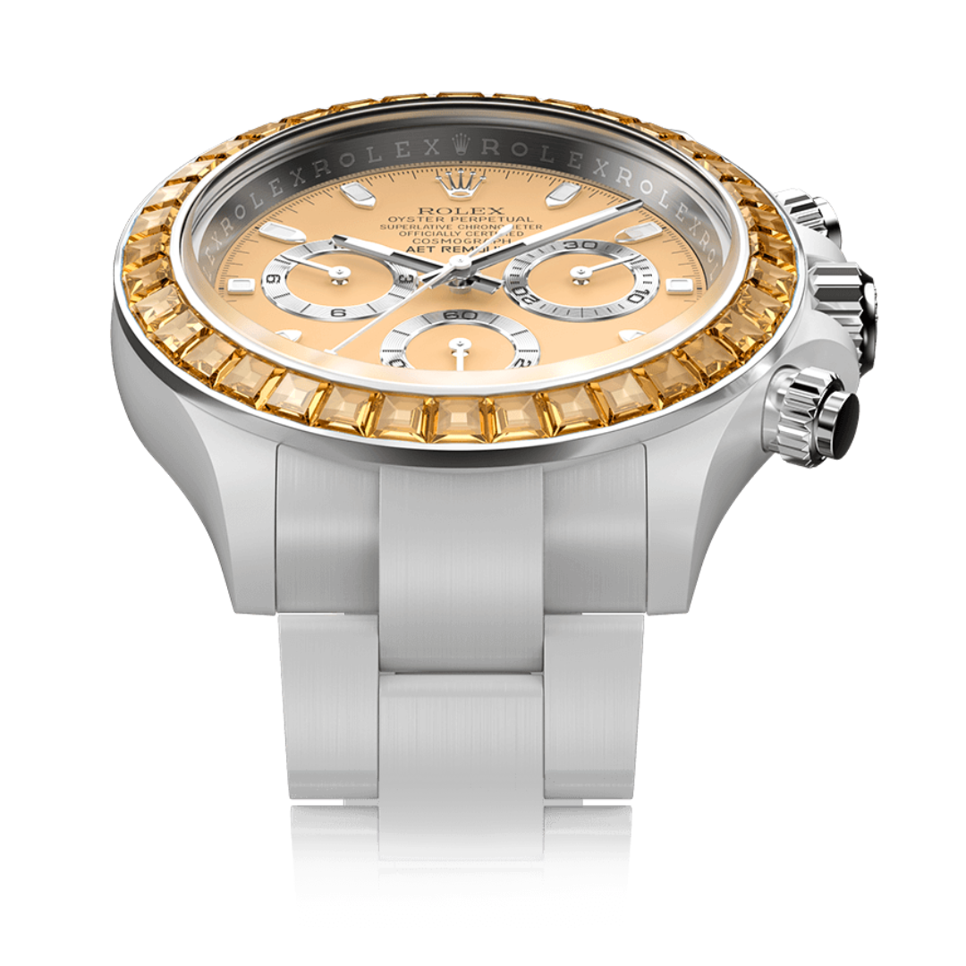 AET REMOULD Rolex Daytona ORANGE GEMSTONE CERAMIC | WORLDTIMER