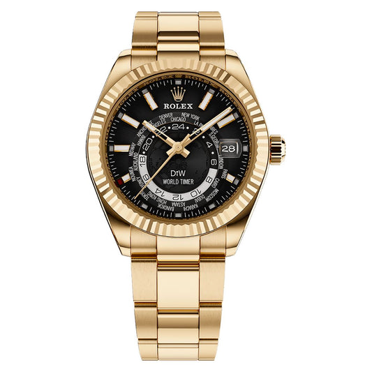 18K GOLD Rolex DiW Sky Dweller 326934 18K黄金 劳力士纵航者型 | WORLDTIMER