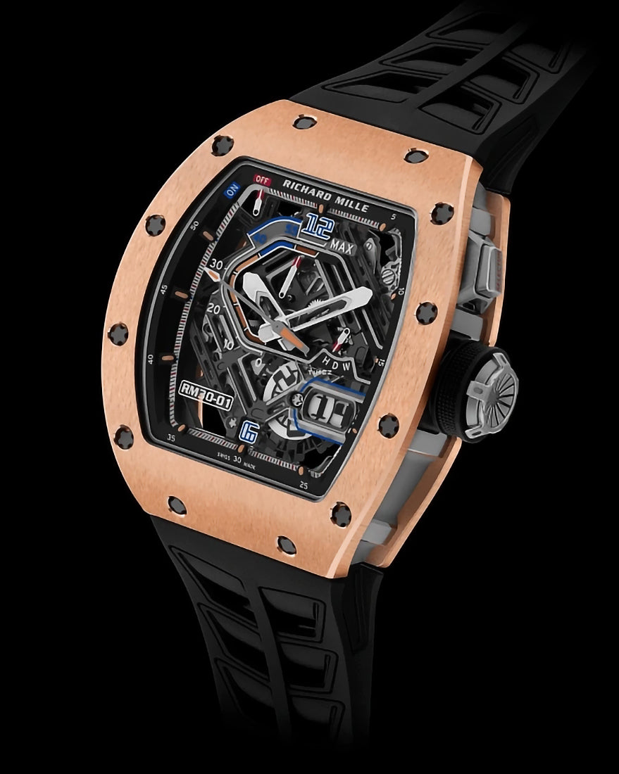 Richard Mille RM 30-01 Rose Gold Automatic Winding with Declutchable Rotor 理查德米勒 RM 30-01 玫瑰金 离合摆陀自动上链腕表 | WORLDTIMER