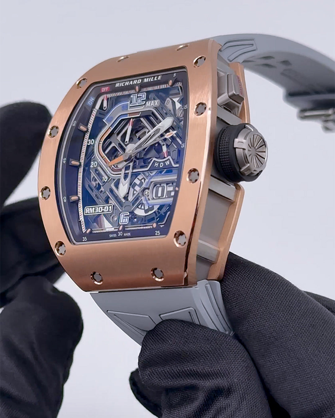Richard Mille RM 30-01 Rose Gold Automatic Winding with Declutchable Rotor 理查德米勒 RM 30-01 玫瑰金 离合摆陀自动上链腕表 | WORLDTIMER