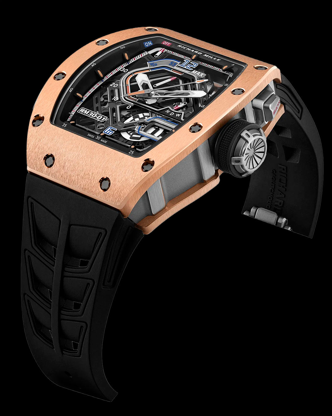 Richard Mille RM 30-01 Rose Gold Automatic Winding with Declutchable Rotor | WORLDTIMER