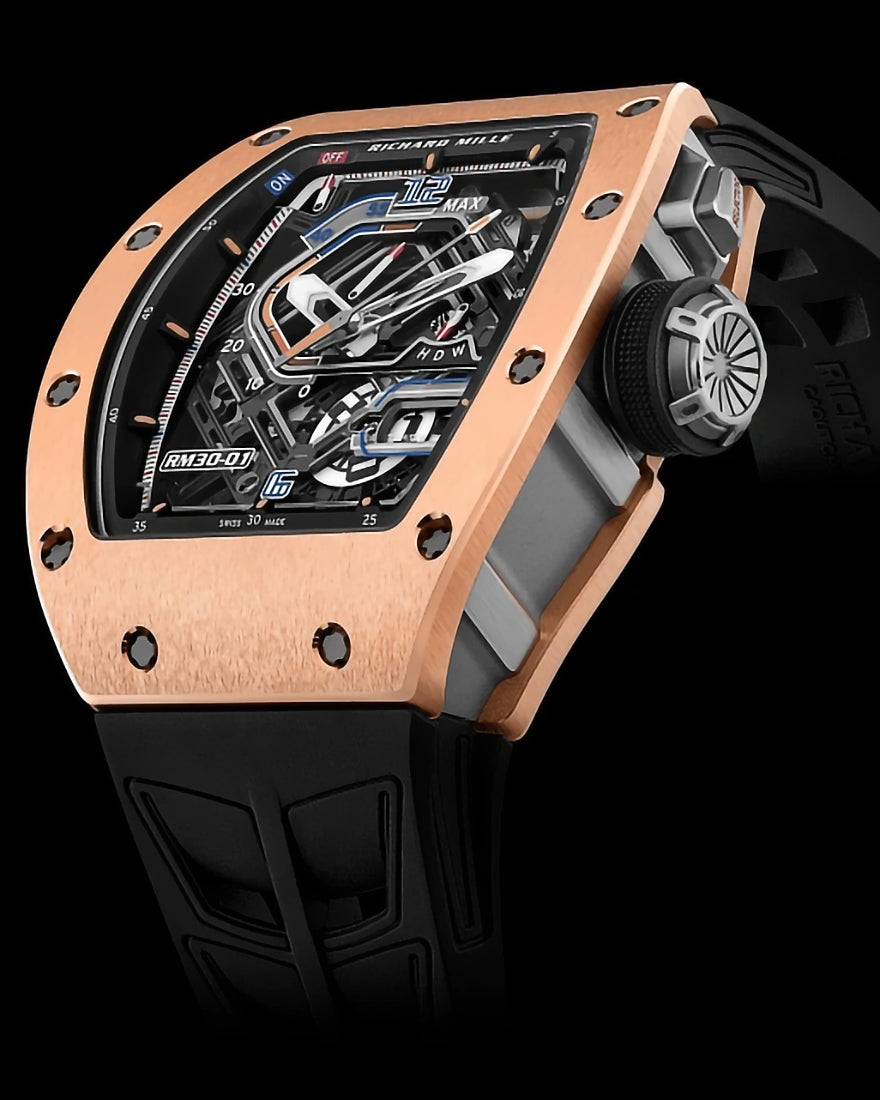 Richard Mille RM 30-01 Rose Gold Automatic Winding with Declutchable Rotor 理查德米勒 RM 30-01 玫瑰金 离合摆陀自动上链腕表 | WORLDTIMER