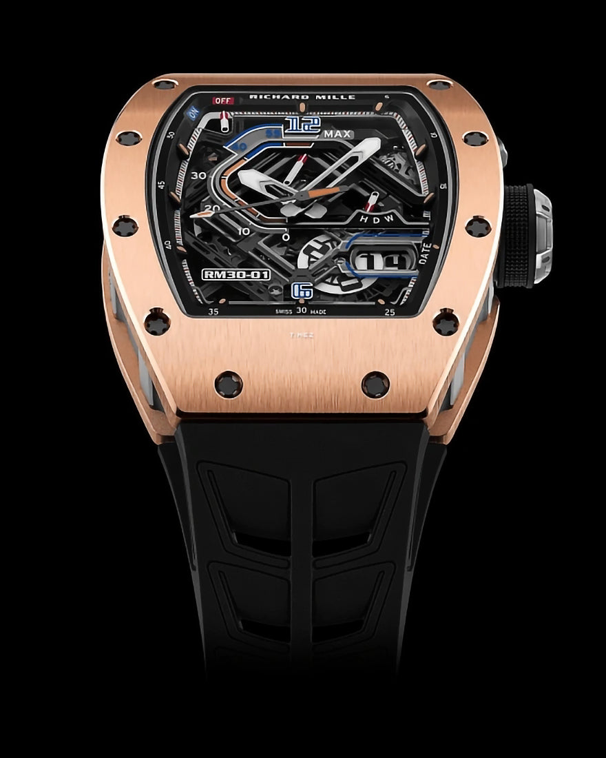 Richard Mille RM 30-01 Rose Gold Automatic Winding with Declutchable Rotor 理查德米勒 RM 30-01 玫瑰金 离合摆陀自动上链腕表 | WORLDTIMER