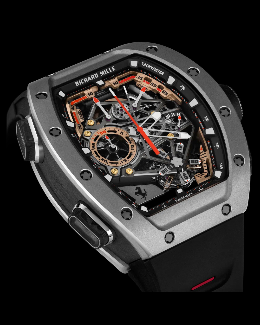 Richard Mille RM 43-01 Ferrari Tourbillon Split-Seconds Chronograph Titanium 理查德米勒 RM 43-01 Ferrari 手动上链陀飞轮双秒追针计时码表 | WORLDTIMER