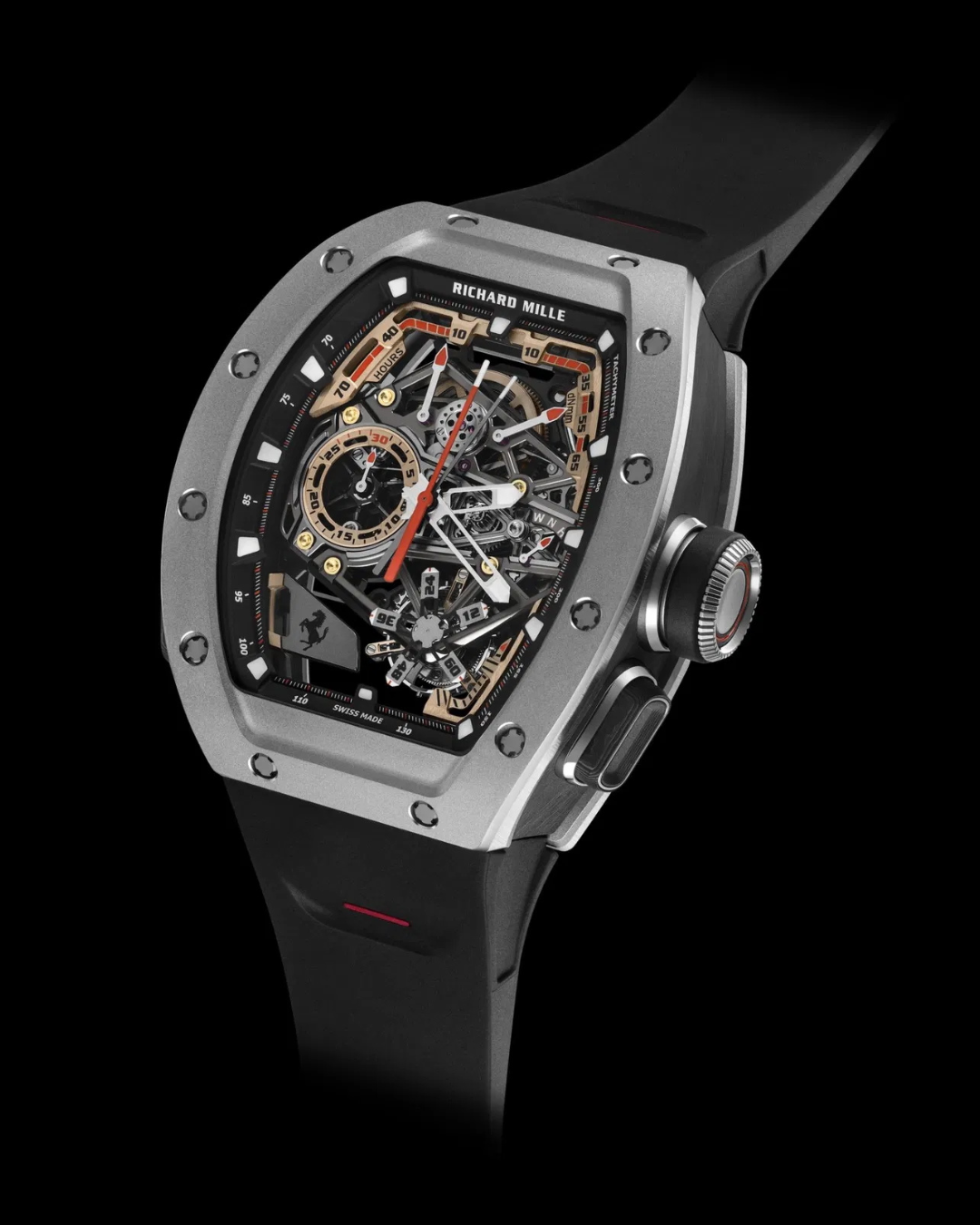 Richard Mille RM 43-01 Ferrari Tourbillon Split-Seconds Chronograph Titanium 理查德米勒 RM 43-01 Ferrari 手动上链陀飞轮双秒追针计时码表 | WORLDTIMER