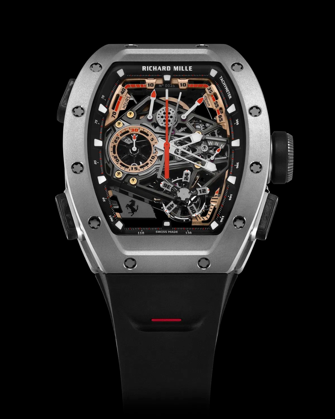Richard Mille RM 43-01 Ferrari Tourbillon Split-Seconds Chronograph Titanium 理查德米勒 RM 43-01 Ferrari 手动上链陀飞轮双秒追针计时码表 | WORLDTIMER