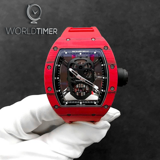 Richard Mille RM 52-01 Red Quartz TPT Skull Tourbillon 理查德米勒骷髅头 RM 52-01 红石英纤维 陀飞轮腕表 | WORLDTIMER