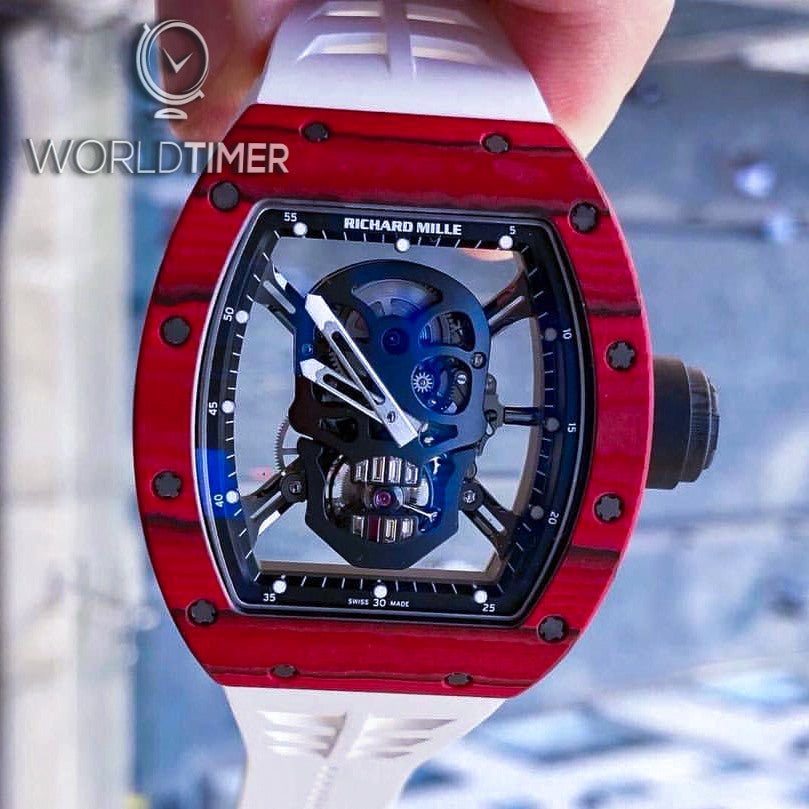 Richard Mille RM 52-01 Red Quartz TPT Skull Tourbillon 理查德米勒骷髅头 RM 52-01 红石英纤维 陀飞轮腕表 | WORLDTIMER
