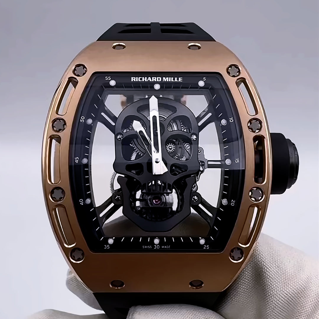 Richard Mille Skull RM 052 Rose Gold Tourbillon (The Watch That Broke The Internet) 理查德米勒骷髅头 RM 052 | WORLDTIMER