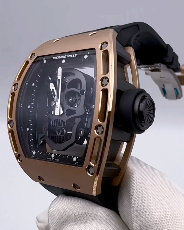 Richard Mille Skull RM 052 Rose Gold Tourbillon (The Watch That Broke The Internet) 理查德米勒骷髅头 RM 052 | WORLDTIMER