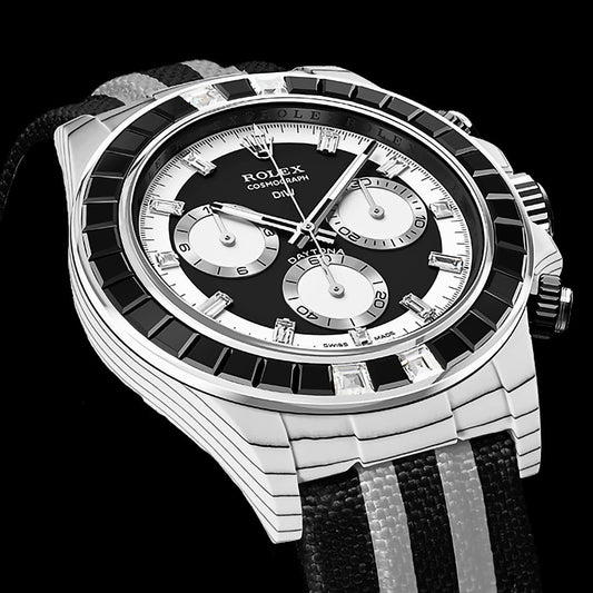 CarboQuartz DiW Rolex Daytona RAINBOW SPORT BLACK DiW 劳力士钻石圈迪通拿 | WORLDTIMER