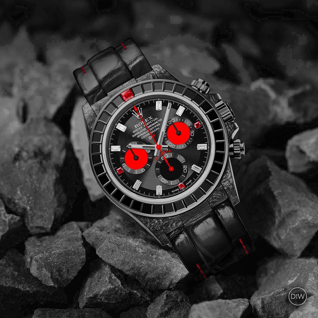 NTPT Carbon DiW Rolex Daytona RAINBOW BLACK 劳力士DiW 迪通拿彩虹圈 | WORLDTIMER