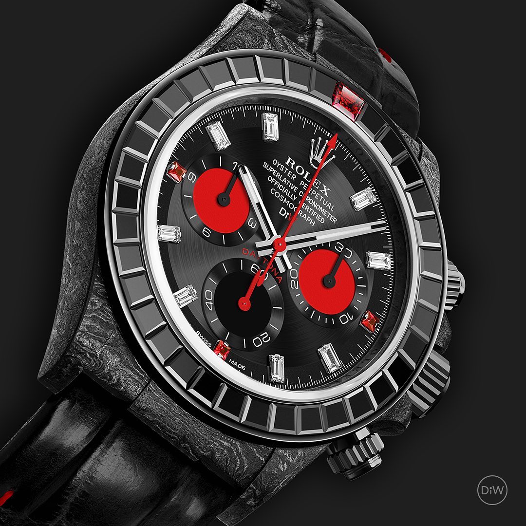 NTPT Carbon DiW Rolex Daytona RAINBOW BLACK 劳力士DiW 迪通拿彩虹圈 | WORLDTIMER