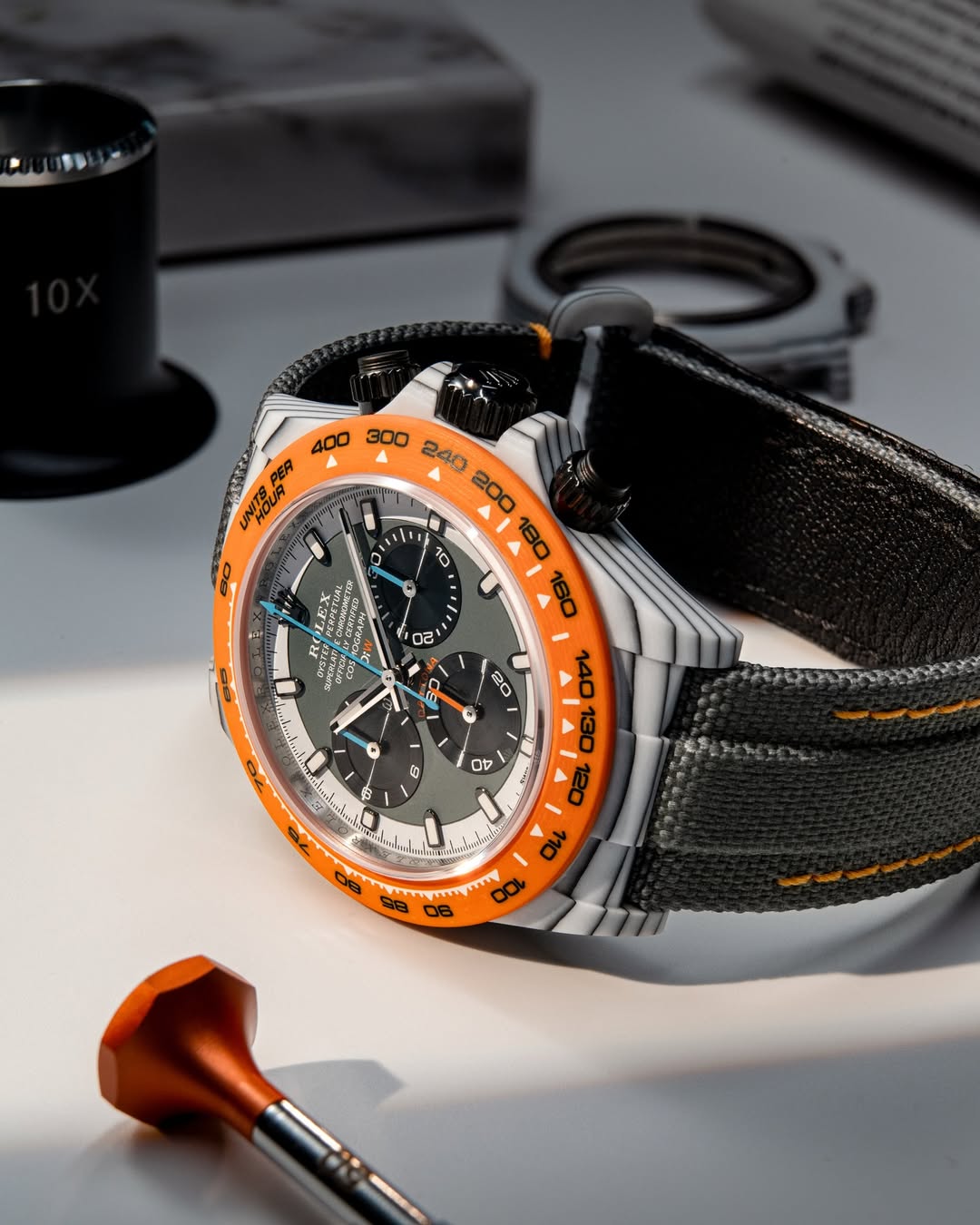 CarboQuartz Rolex DiW Daytona OCELLARIS 劳力士DiW 石英纤维迪通拿 | WORLDTIMER