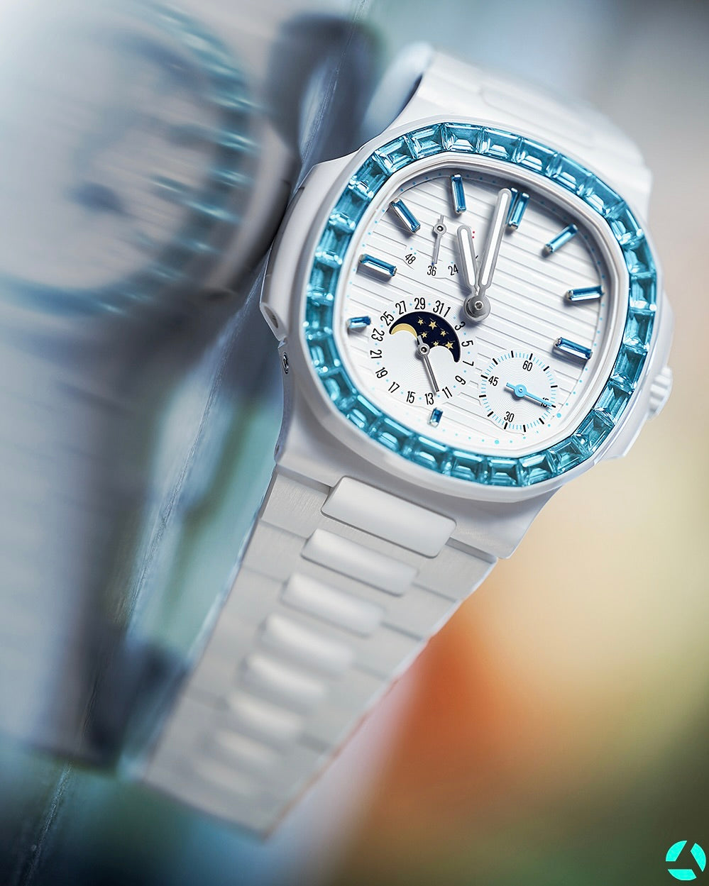 Patek Philippe 5712 Gemstone Ceramic AET Remould AETHER 百达翡丽 海蓝宝石 鹦鹉螺5712 AET Remould AETHER | WORLDTIMER