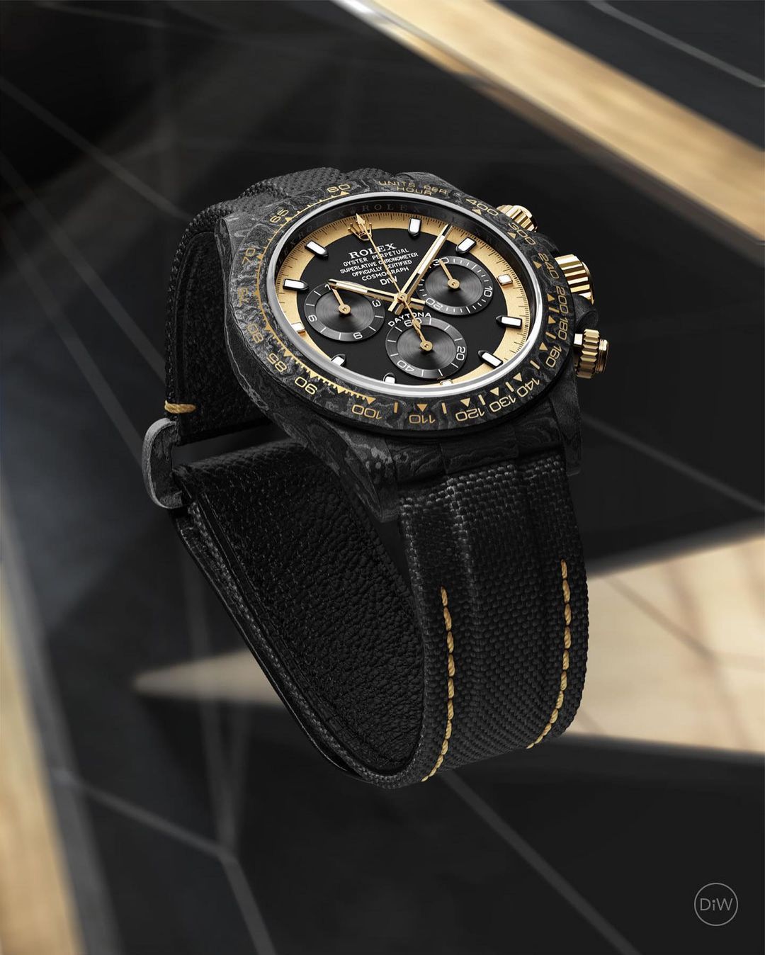 NTPT Carbon Rolex DiW Daytona CREAM INVERT GOLD 勞力士地通拿 DiW | WORLDTIMER